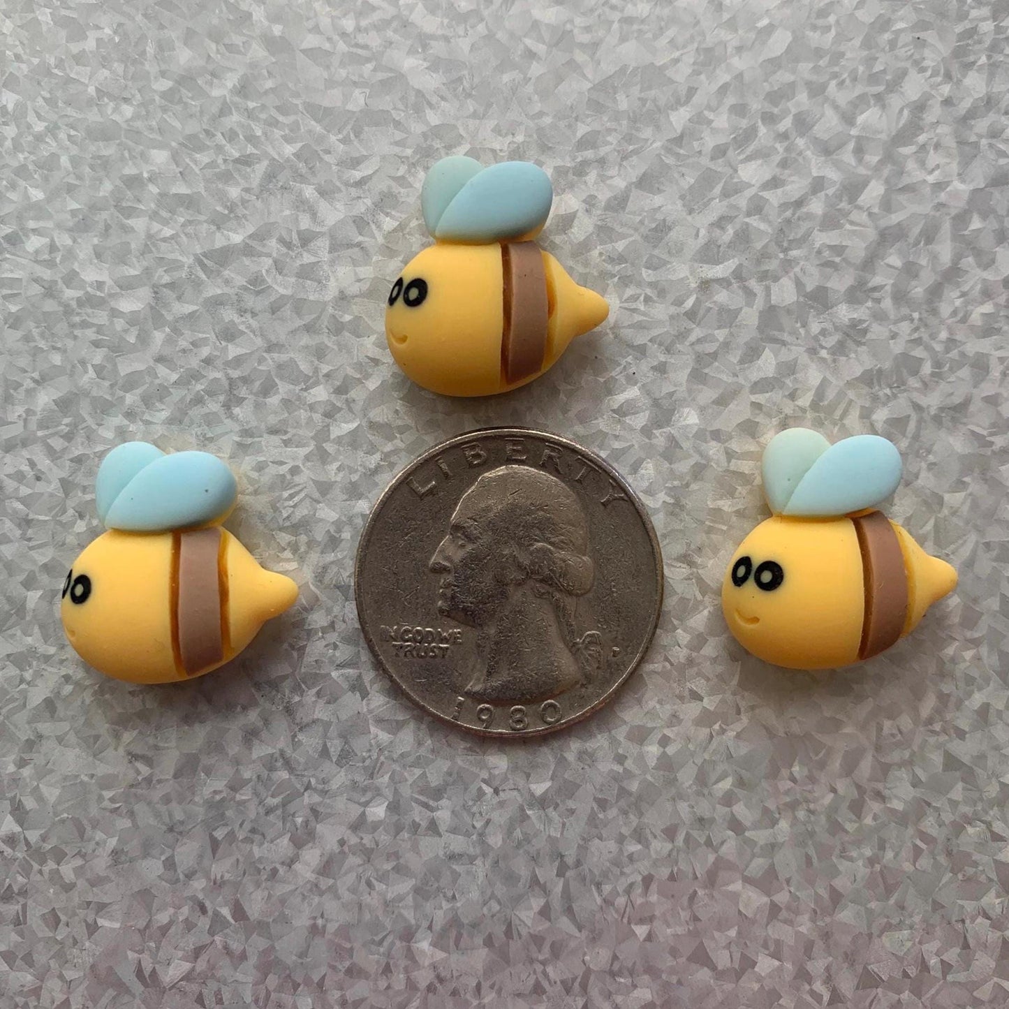 Bee Fridge Magnets | 5 Pieces | Colorful Refrigerator Bug Magnet Set | Cute Small Bee Magnetic Nature Home Decoration Accessories