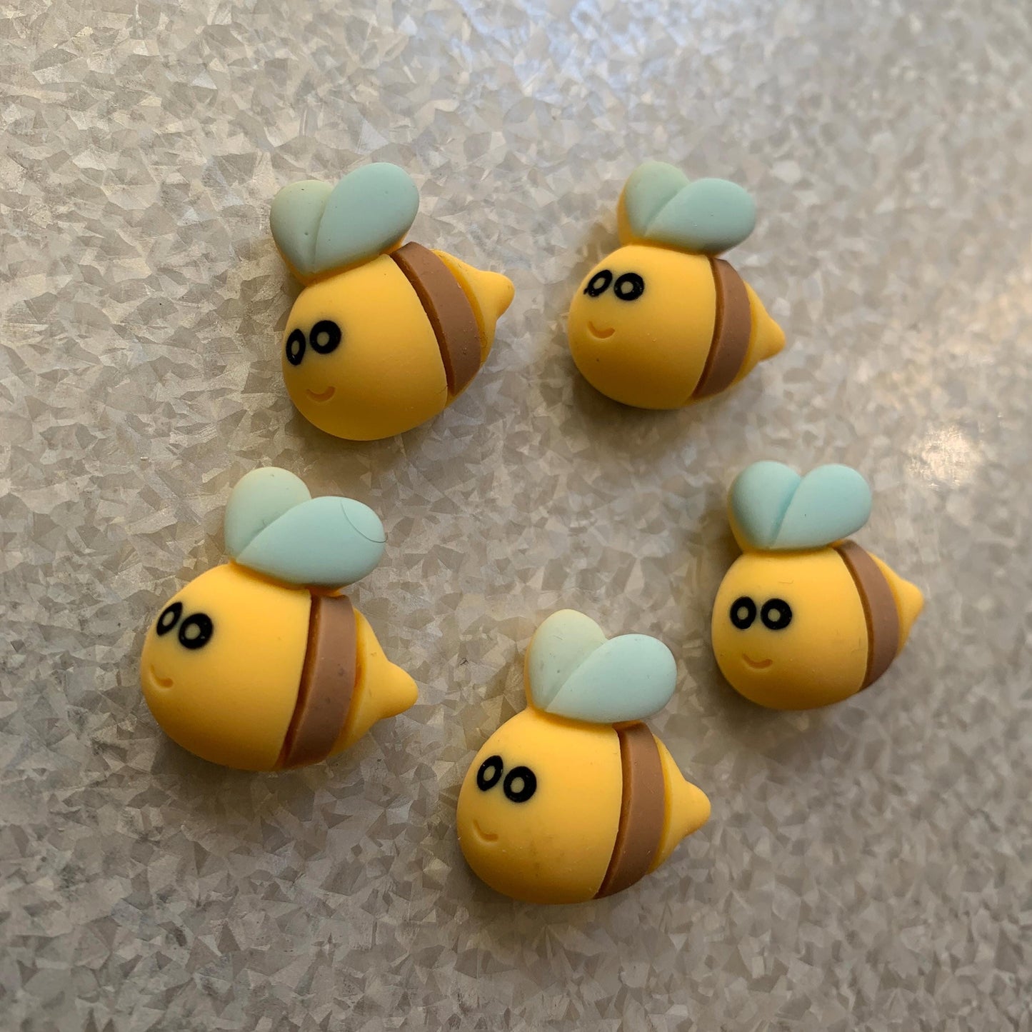 Bee Fridge Magnets | 5 Pieces | Colorful Refrigerator Bug Magnet Set | Cute Small Bee Magnetic Nature Home Decoration Accessories