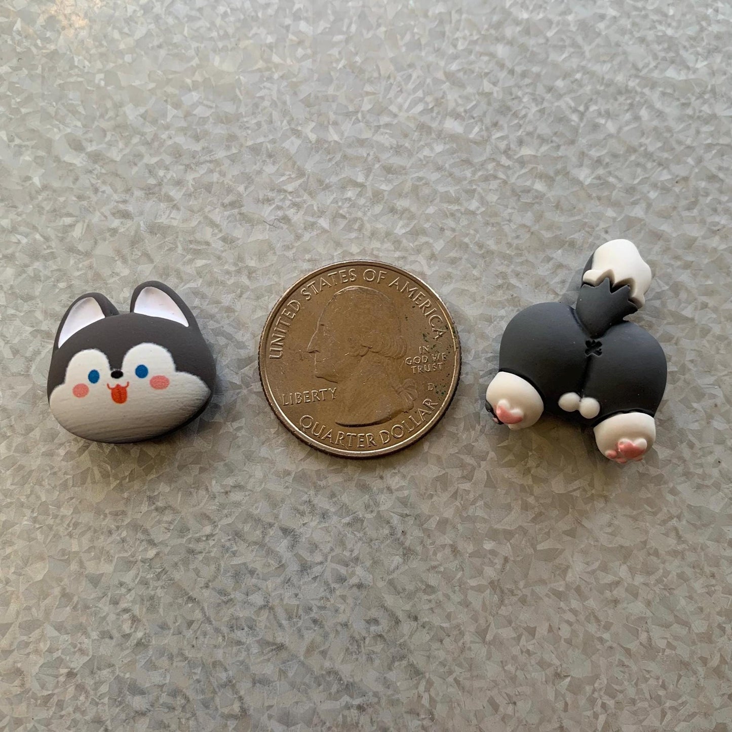 Cat Dog Head Butt Fridge Magnets | 2 Pieces | Colorful Refrigerator Magnets | Cute Small Animal Pet Magnetic Home Kitchen Funny Decor