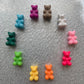 Bear Fridge Magnets | 10 Pieces | Colorful Refrigerator Magnet Set | Cute Small Bear Art Magnetic Home Decoration Accessories