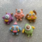 Mini Cartoon Creature Fridge Magnets | 5 Pieces | Colorful Pastel Refrigerator Magnet Set | Cute Small Alien Magnetic Home Decoration