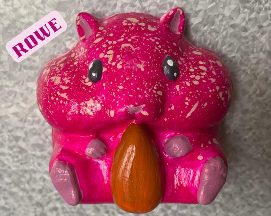 Rowe | Ceramic Hamster Fridge Magnet | 1 Piece | One of A Kind Hand Painted Fridge Decor Kitchen Art
