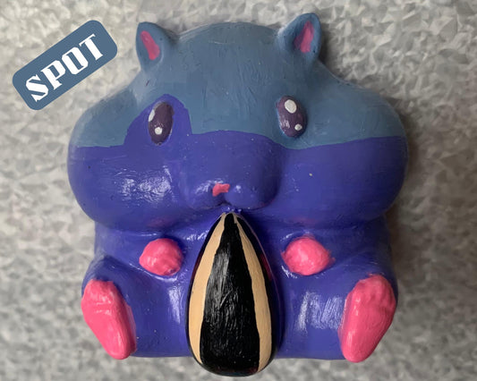 Spot | Ceramic Hamster Fridge Magnet | 1 Piece | One of A Kind Hand Painted Fridge Decor Kitchen Art