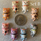 Mini Multicolor Kitty Fridge Magnets | Assorted Sets | Pastel Cat Refrigerator Magnets | Cute Small Feline Magnetic Home Decor Accessories