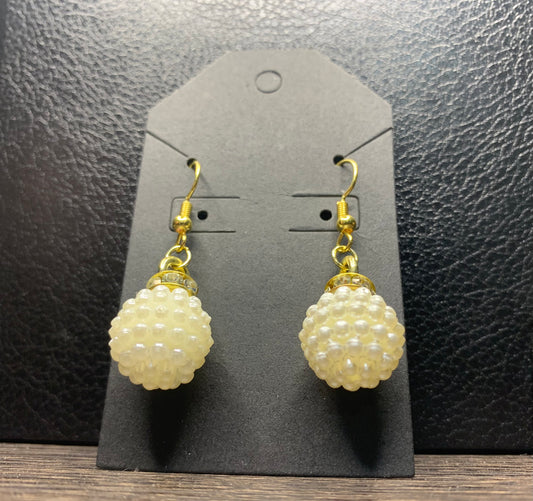 Pearlesque Bayberry Earrings | Funky Chunky Disco Ball | Acrylic Jewelry