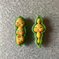 Peapod Fridge Magnets | 2 Pieces | Colorful Cute Refrigerator Magnet Set Kawaii Magnetic Home Decoration Accessories