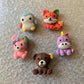 Toy Animal Fridge Magnets | 5 Pieces | Colorful Pastel Refrigerator Magnet Set  Small Magnetic Home Decoration Accessories