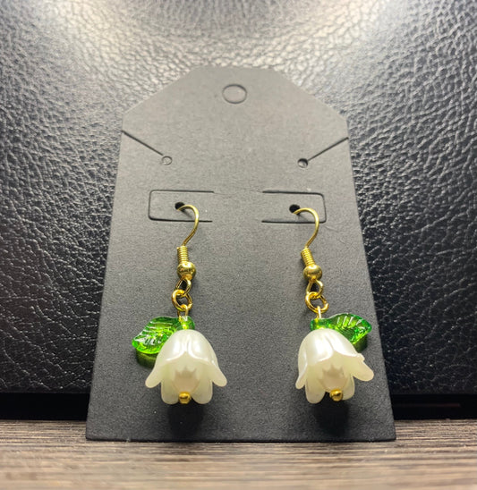 Pearlesque Lily Earrings | Elegant Flower Jewelry | Acrylic Lily of the Valley