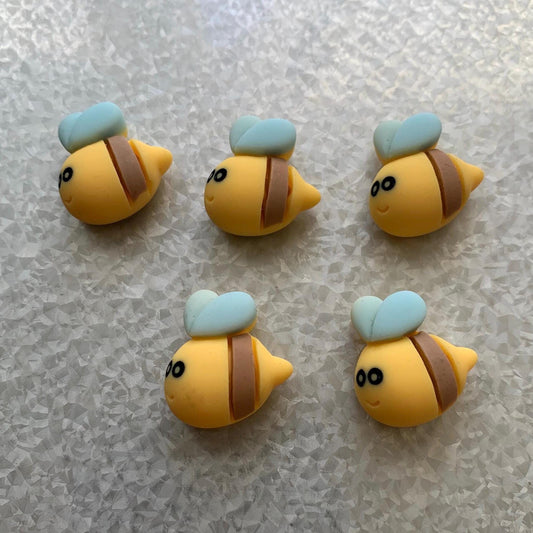 Bee Fridge Magnets | 5 Pieces | Colorful Refrigerator Bug Magnet Set | Cute Small Bee Magnetic Nature Home Decoration Accessories
