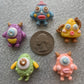 Mini Cartoon Creature Fridge Magnets | 5 Pieces | Colorful Pastel Refrigerator Magnet Set | Cute Small Alien Magnetic Home Decoration