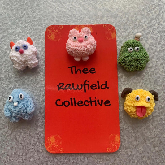 Monster Fridge Magnets | 5 Pieces | Colorful Pastel Refrigerator Magnet Set | Cute Small Alien Magnetic Home Decoration Creature