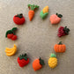 Fruit and Vegetable Fridge Magnets | 11 Pieces | Colorful Food Themed Refrigerator Magnet Set | Cute Small Gifts | Home Kitchen Decor