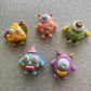 Mini Cartoon Creature Fridge Magnets | 5 Pieces | Colorful Pastel Refrigerator Magnet Set | Cute Small Alien Magnetic Home Decoration