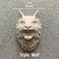 Wolf Ceramic Animal Bust Fridge Magnet | 1 Piece | Unique One of A Kind Handmade Cute Animal Home Magnetic Kitchen Refrigerator Decor Modern Art